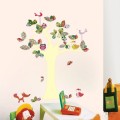 Colorful tree and owls Wall Sticker